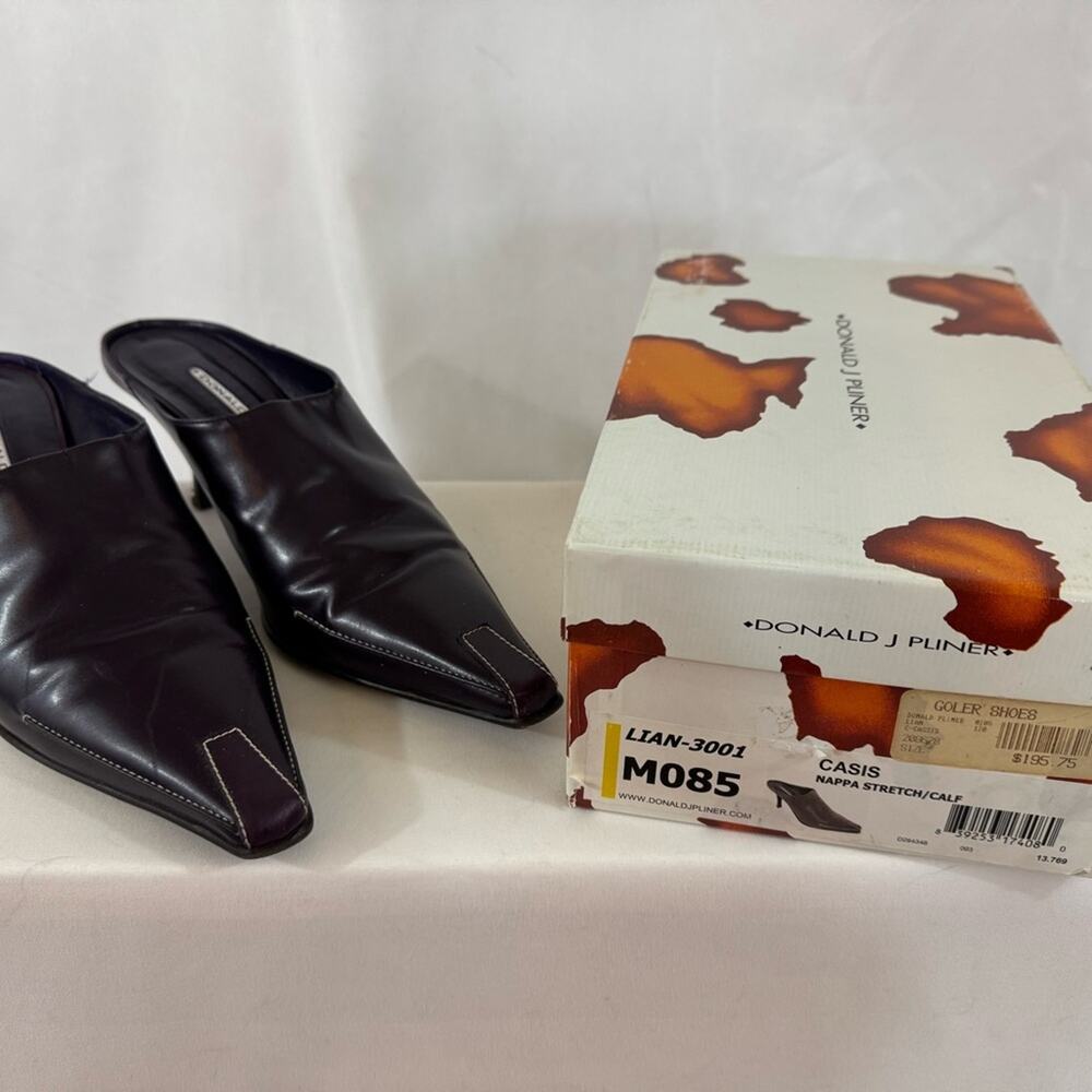 FUN: Donald J. Pliner Women’s Purple Leather Mules
